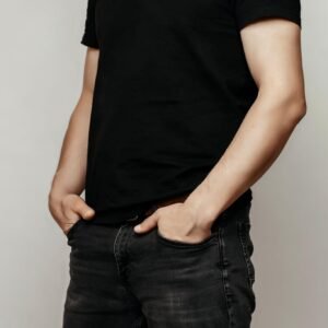 Men's Oversized 240 GSM Black Tee