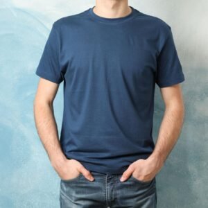 Men's Oversized 240 GSM Blue Grey Tee